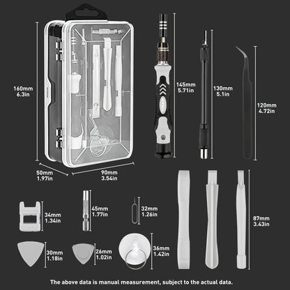 117in 1 Precision Screwdriver Set, Electronics Magnetic Repair Tool Kit with Case for Repair Computer, for iPhone, PC, Cellphone, Laptop, for Switch, PS4, Game Console, Watch, Glasses Etc