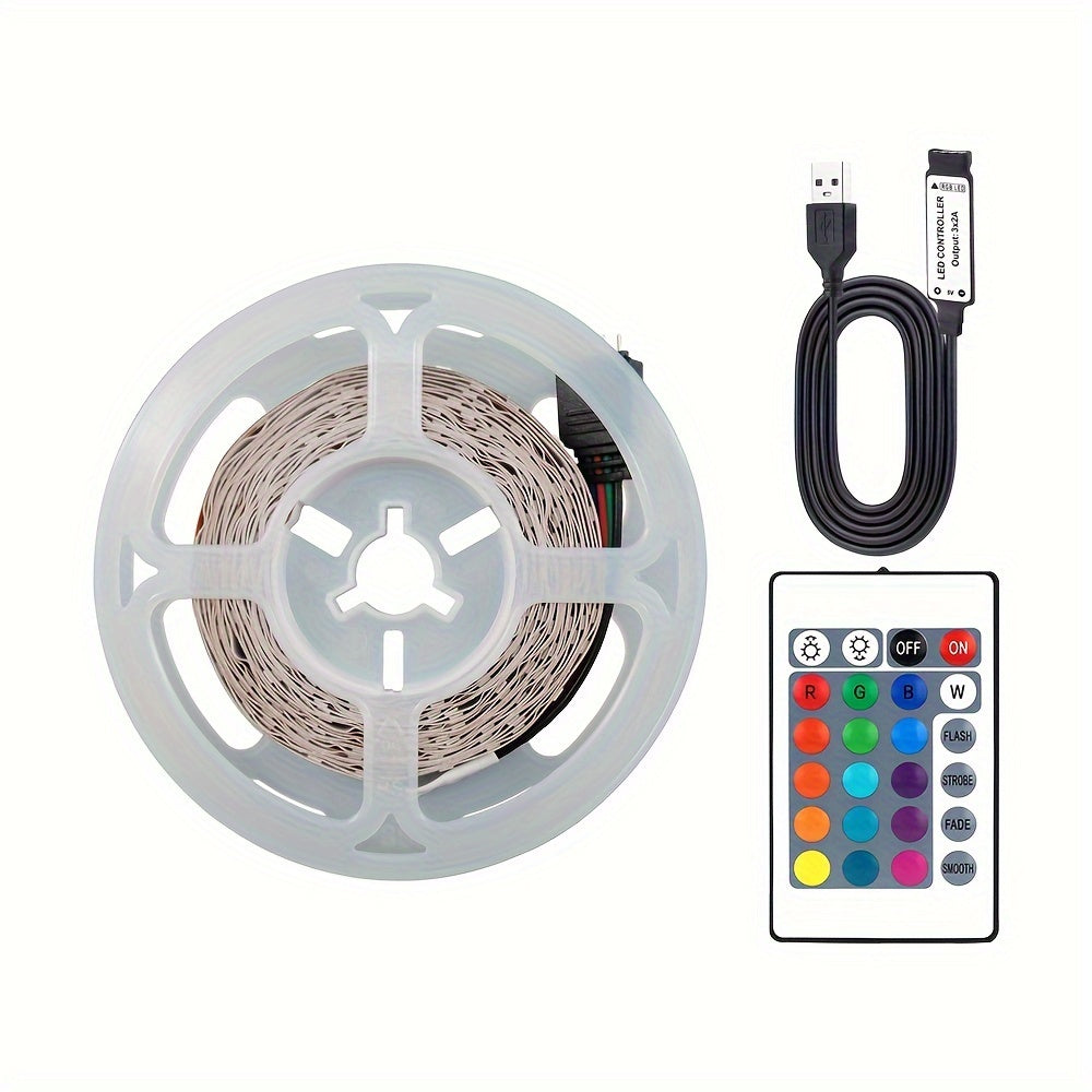 1 Set of USB DIY Backlight TV Light Belt - Flexible 3.28FT/9.84FT SMD 2835 LED Cabinet Light Strip for Home Decoration, Ambient Lighting, and TV Background Illumination - Easy to Install and Energy-Efficient