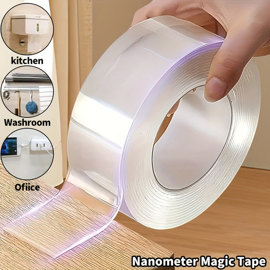 1pc 3 Styles Fixing Tape, Transparent, Easy To Use, Strong Viscosity, Suitable For Wall Fixing, Home Decoration