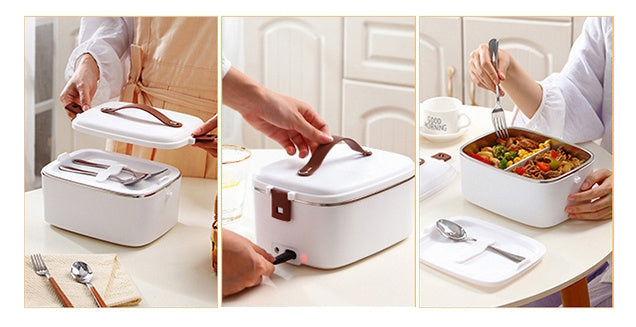 [Portable Electric Lunch Box] 2-in-1 1.8L Electric Lunch Box | Portable Food Heater for Car and Home Use - Kitchen Accessories