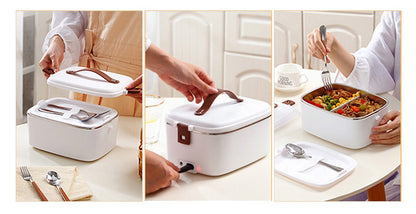 [Portable Electric Lunch Box] 2-in-1 1.8L Electric Lunch Box | Portable Food Heater for Car and Home Use - Kitchen Accessories