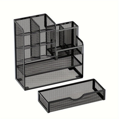 1 Piece Desktop Storage Rack - Durable & Stylish Organizer for Stationery, Office Supplies & Bedroom Decor - Space-Saving, Versatile Design Enhances Home Storage & Organization