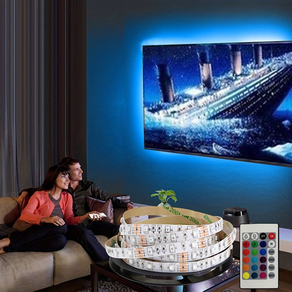 1 Set Of USB DIY Backlight TV Light Belt, LED Strip Lights, 3.28FT/9.84FT SMD 2835 LED Flexible Cabinet Light For Home Decoration