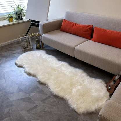 1pc Soft and Fluffy Sheepskin Carpet - Non-slip Artificial Fur Carpet for Bedroom, Living Room and Game Room - Washable and Durable - Very Suitable for Home Decoration and Dormitory