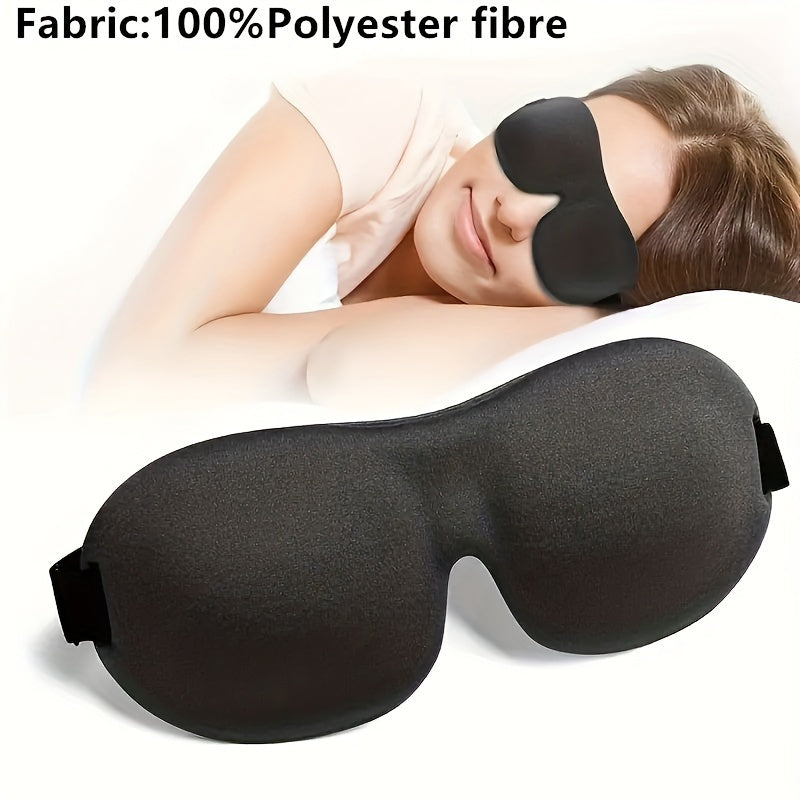 [Blackout Eye Mask] 1/3/5/10 Pack Pure Black 3D Contoured Eye Mask | Soft Comfortable Ergonomic Design, Hypoallergenic & Fragrance-Free, Pure Blackout for Adults, Men & Women - Travel, Home, Office Use, Sleep Enhancement | Mo