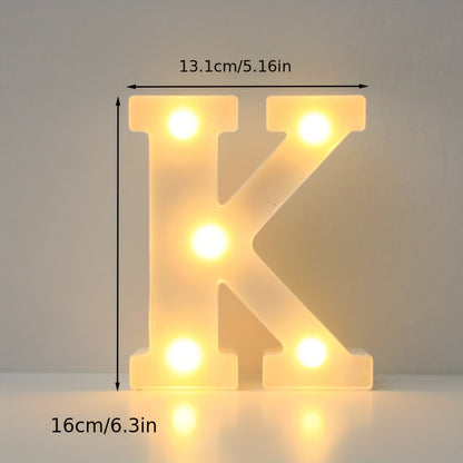 16cm LED Alphabet Light, Luminous Letter and Number Night Light for Family, Bar, Wedding, Birthday, Christmas Party Decoration