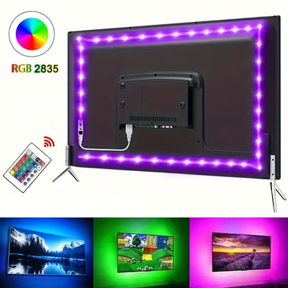 1 Set of USB DIY Backlight TV Light Belt - Flexible 3.28FT/9.84FT SMD 2835 LED Cabinet Light Strip for Home Decoration, Ambient Lighting, and TV Background Illumination - Easy to Install and Energy-Efficient