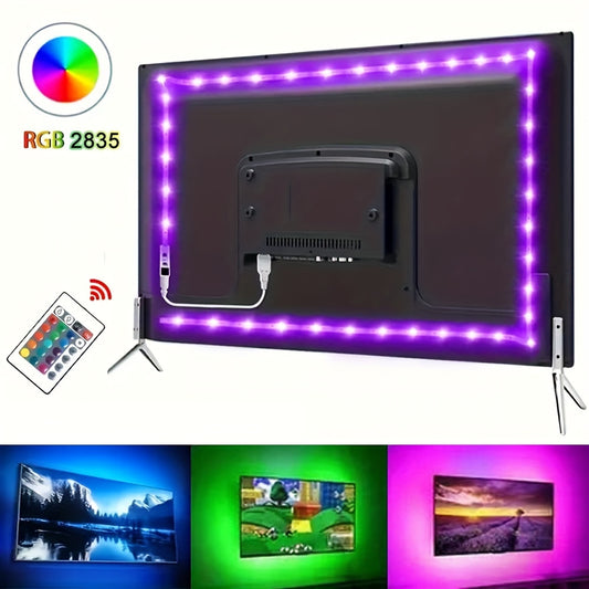 1 Set of USB DIY Backlight TV Light Belt - Flexible 3.28FT/9.84FT SMD 2835 LED Cabinet Light Strip for Home Decoration, Ambient Lighting, and TV Background Illumination - Easy to Install and Energy-Efficient