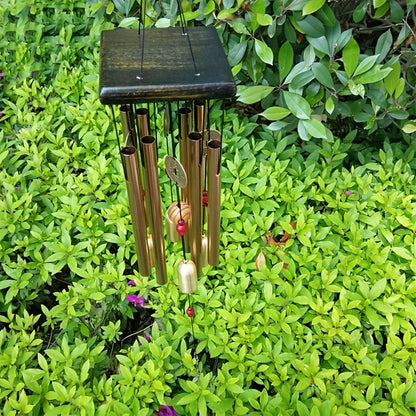 1pc Large Copper Bell Outdoor Wind Chimes - Antique Style, Aluminum Alloy Tubes, Door Hanging, Garden Home Decoration, Yard Art Decor for Outdoor Spaces
