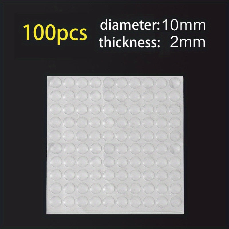 100pcs Clear Rubber Bumpers - Easy Stick-On, Durable Surface Protection for Furniture & Electronics, Non-Marking & Versatile
