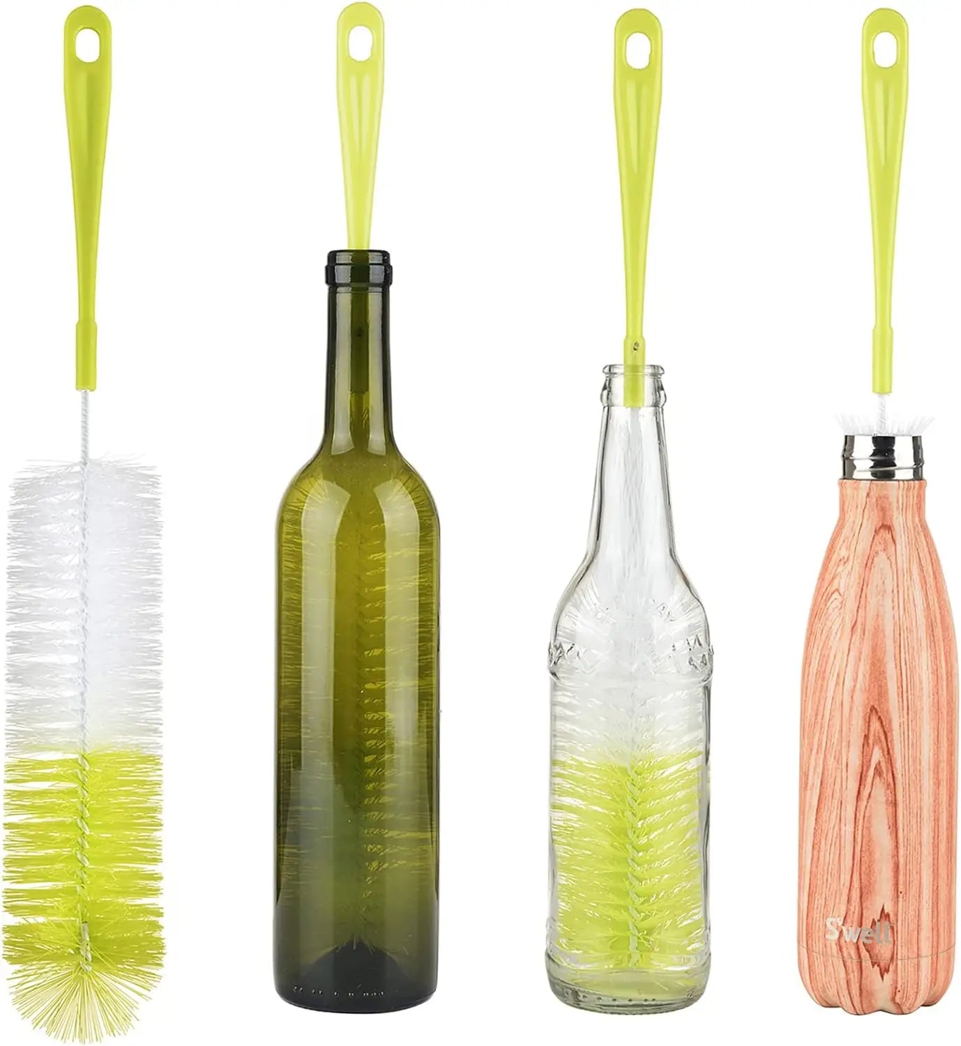 16” Long Bottle Brush Cleaner for Washing Wine/Beer/Sport Well/Thermos/Glass and Long Narrow Neck Sport Bottles