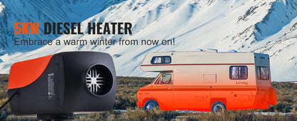 SucceBuy Car Heater 2/5/8KW Diesel Air Heater 12V With Silencer Remote Control Truck Boat Bus Trailer Air Diesel Parking Heater
