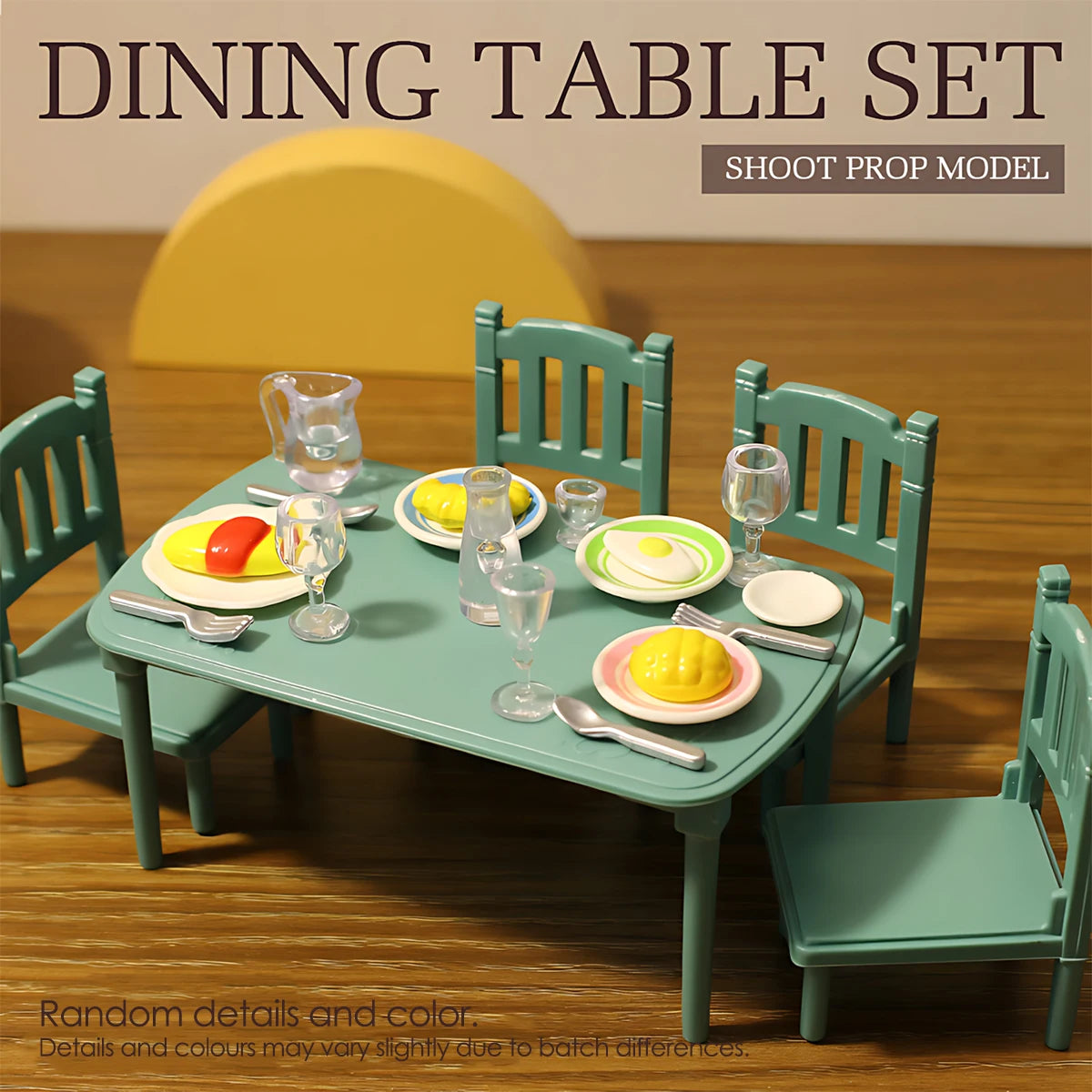 1:12 Miniature Furniture Forest Family Kitchen Toy Dining Table Dollhouse Accessories Bathroom Pretend Play For Girl Gifts Toys