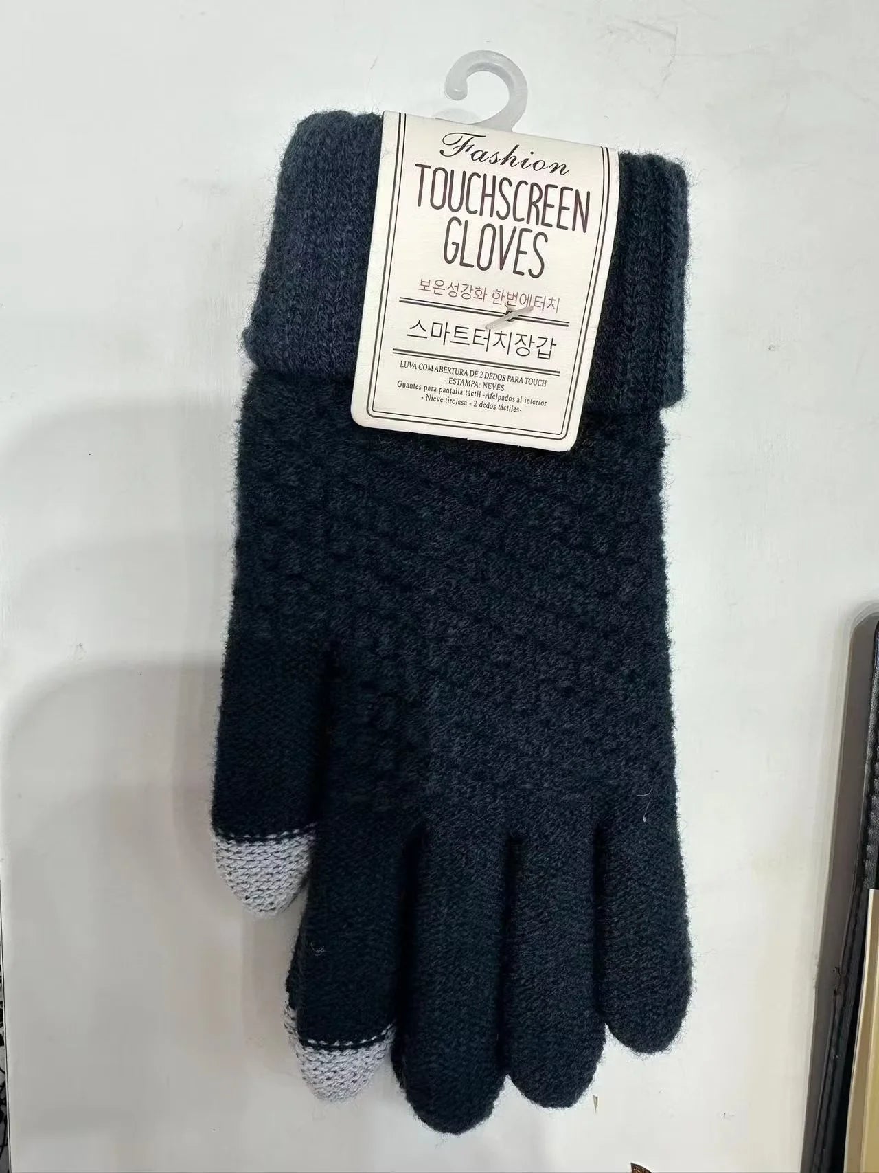 Gants pour femmes Tricotés Solide Automne Hiver Chauffe-mains Épaississement Doublure Ski Court Poignet Femme Doigts complets Mitaines