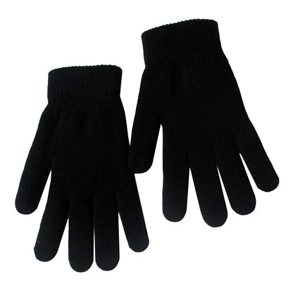 Gants pour femmes Tricotés Solide Automne Hiver Chauffe-mains Épaississement Doublure Ski Court Poignet Femme Doigts complets Mitaines