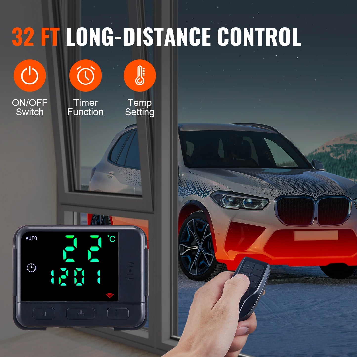 SucceBuy Car Heater 2/5/8KW Diesel Air Heater 12V With Silencer Remote Control Truck Boat Bus Trailer Air Diesel Parking Heater