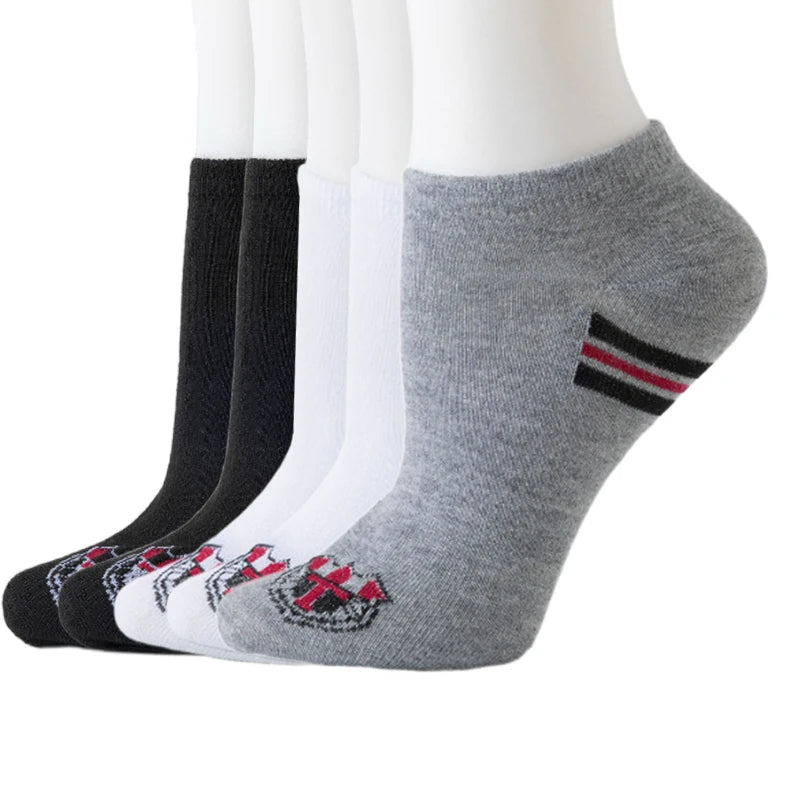 5/8 paires de chaussettes décontractées en coton noir pour hommes et femmes, longueur moyenne, douces et chaudes, automne/hiver, couleur unie