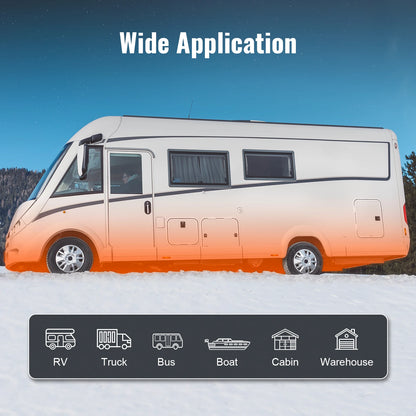 SucceBuy Car Heater 2/5/8KW Diesel Air Heater 12V With Silencer Remote Control Truck Boat Bus Trailer Air Diesel Parking Heater