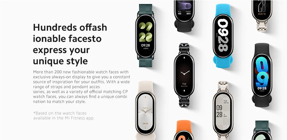 [World Premiere] Global Version Xiaomi Band 8 1.62'' AMOLED Ultra Long Life 16 Days Smart Bracelet 150+ Sport Modes