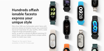 [World Premiere] Global Version Xiaomi Band 8 1.62'' AMOLED Ultra Long Life 16 Days Smart Bracelet 150+ Sport Modes