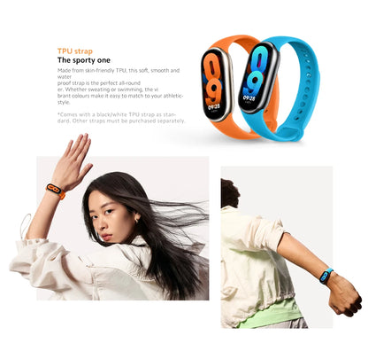 [World Premiere] Global Version Xiaomi Band 8 1.62'' AMOLED Ultra Long Life 16 Days Smart Bracelet 150+ Sport Modes
