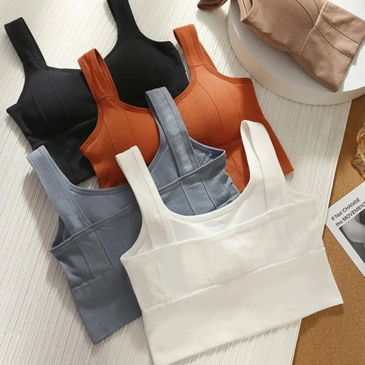 Sports Bra Anti-Sweat Fitness Top Women Seamless Yoga Bra Shockproof Crop Top Push Up Sport Bra Gym Workout Top