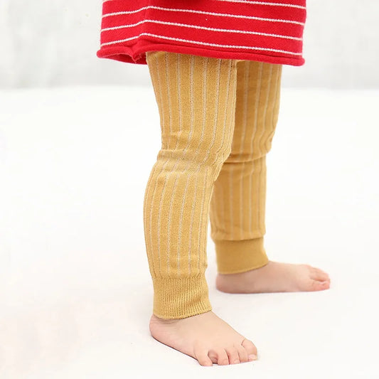 1 Piece Girls Toddler Baby Basic Ribbed Sweater and Leggings Footless Tights Kids Little Girls Dress Bottom Top Pants 1-6 Years