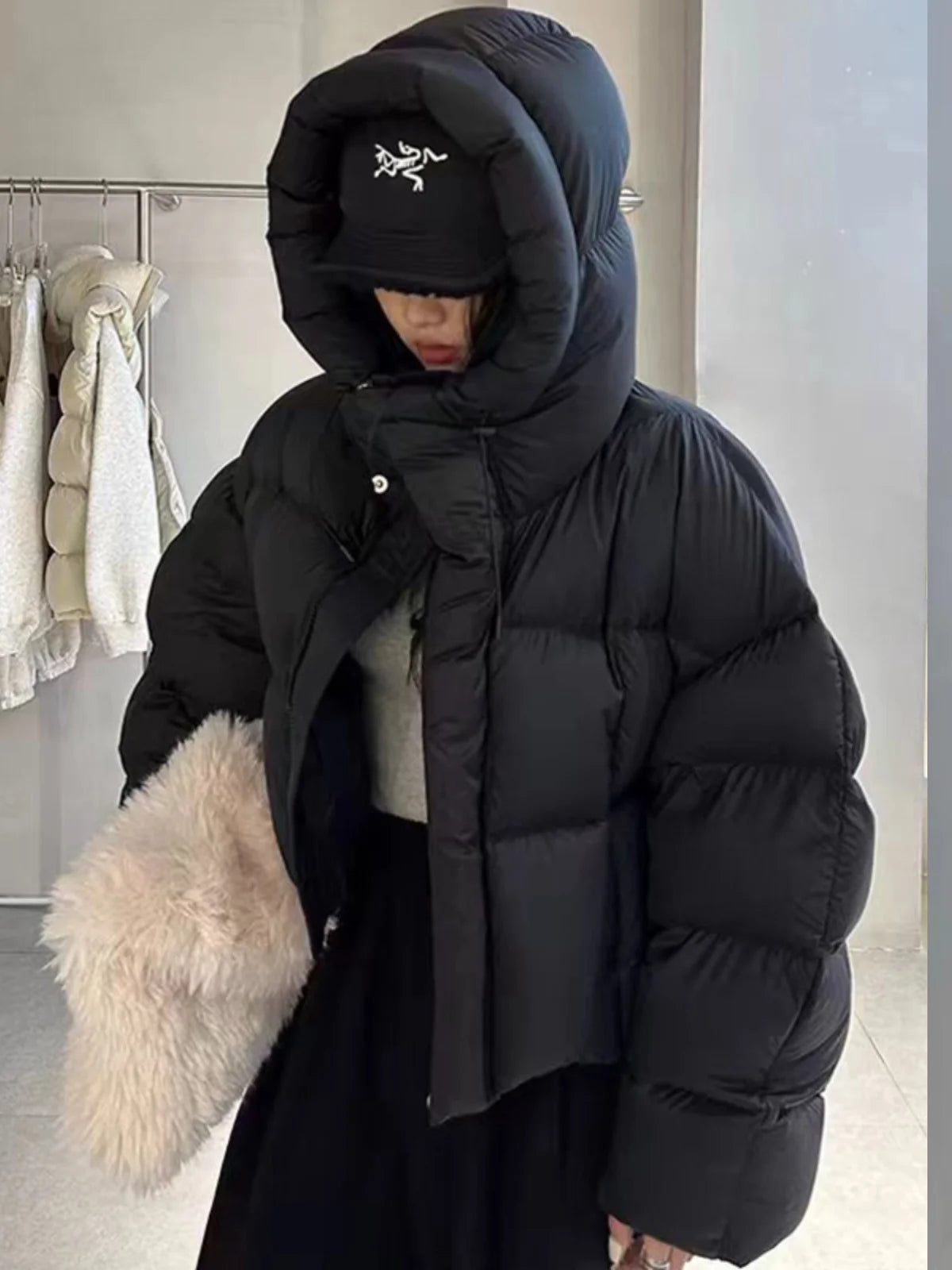 Trendy American Doudoune hiver en  Cotton  femmes Design Vêtements en coton Coupe ample