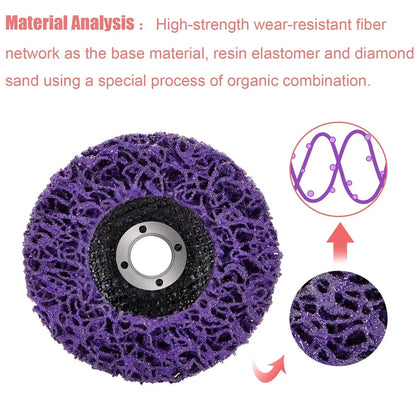 1-5 Pcs 100/115/125mm Coral Disc Poly Strip Disc Grinder Strip Disc Abrasive Wheel Paint Rust Removal Clean For Angle Grinder