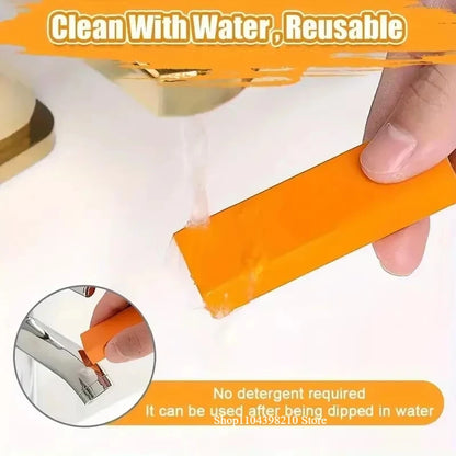 "Efficient Limescale Eraser, Stainless Steel Rust Remover for Kitchen Faucets, Cleaning Rubber for Household Scale Stain Tool"