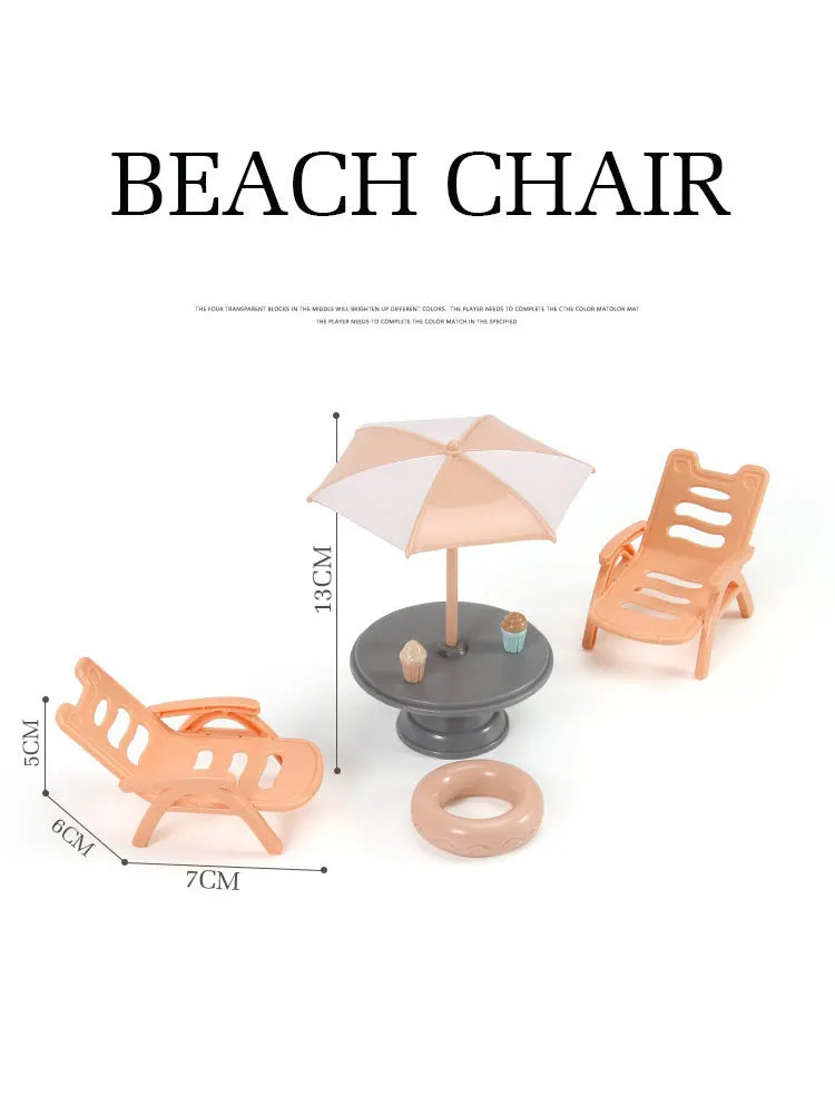1:12 Miniature Furniture Forest Family Kitchen Toy Dining Table Dollhouse Accessories Bathroom Pretend Play For Girl Gifts Toys