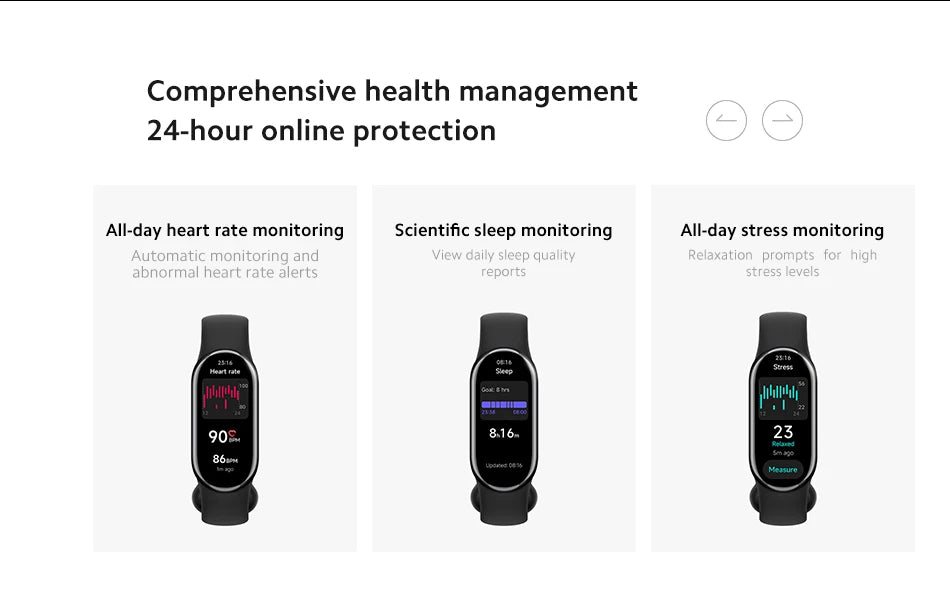 [World Premiere] Global Version Xiaomi Band 8 1.62'' AMOLED Ultra Long Life 16 Days Smart Bracelet 150+ Sport Modes
