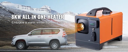 SucceBuy 8KW Diesel Air Heater 12V Car Heater with Remote Control and LCD Diesel Parking Heater for RV Trailer Camper Van Boat