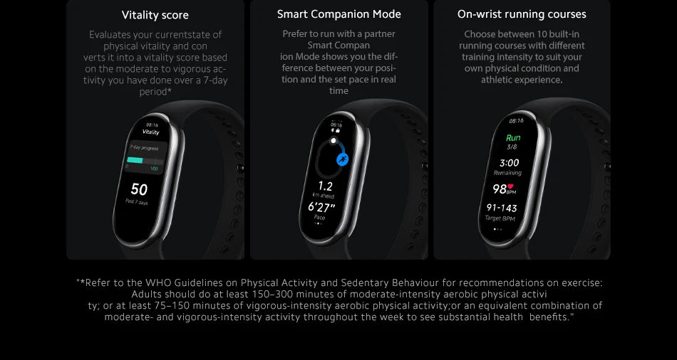 [World Premiere] Global Version Xiaomi Band 8 1.62'' AMOLED Ultra Long Life 16 Days Smart Bracelet 150+ Sport Modes