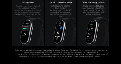 [World Premiere] Global Version Xiaomi Band 8 1.62'' AMOLED Ultra Long Life 16 Days Smart Bracelet 150+ Sport Modes