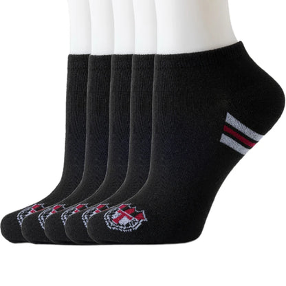 5/8 paires de chaussettes décontractées en coton noir pour hommes et femmes, longueur moyenne, douces et chaudes, automne/hiver, couleur unie