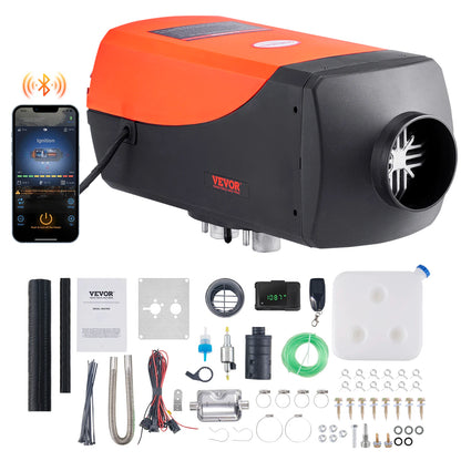 SucceBuy Car Heater 2/5/8KW Diesel Air Heater 12V With Silencer Remote Control Truck Boat Bus Trailer Air Diesel Parking Heater
