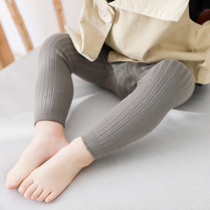 1 Piece Girls Toddler Baby Basic Ribbed Sweater and Leggings Footless Tights Kids Little Girls Dress Bottom Top Pants 1-6 Years