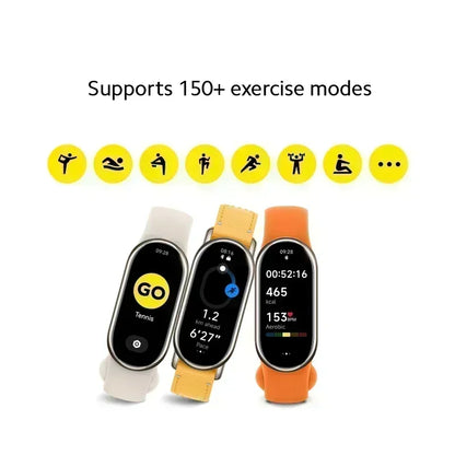 [World Premiere] Global Version Xiaomi Band 8 1.62'' AMOLED Ultra Long Life 16 Days Smart Bracelet 150+ Sport Modes