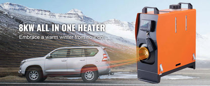 SucceBuy Diesel Heater 8KW Diesel Air Heater with LCD Panel and Remote Control Parking Heater Low Noise for Truck Trailer Boat