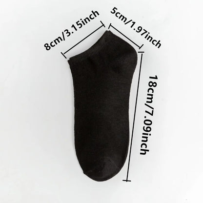 10/40 Pairs Men's Boat Socks Business Sport Sweat Absorption Mature Summer Autumn Solid Color Non Pilling Versatile Ankle Socks