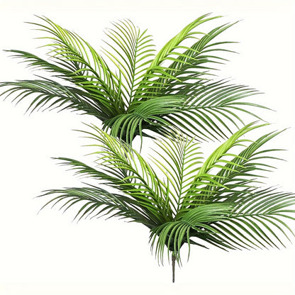 1pc 20" Fake Plants, Large Tropical Palm Tree, Artificial Monstera Faux Plant Tree In Pot For Indoor Outdoor Home Office Garden Decoration