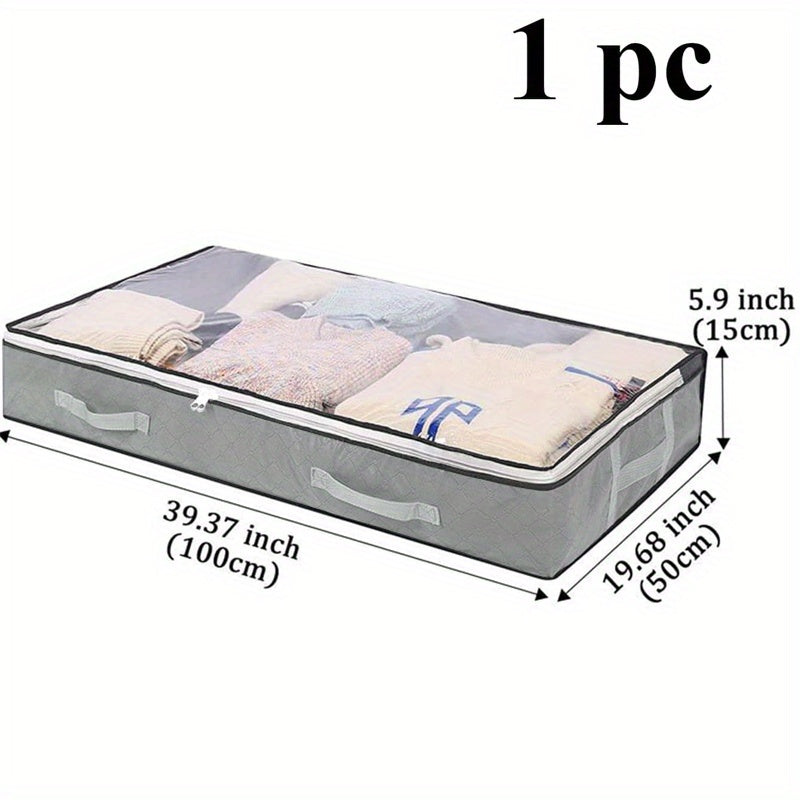 [Durable Storage Box] Durable Under-Bed Storage Box with Flip-Top Lid | Multi-Purpose Space-Saving Design, Dust-Resistant Contemporary Bedside Storage Solution, Bedroom Organizers And Storage, Home Organization, Sleek Design,