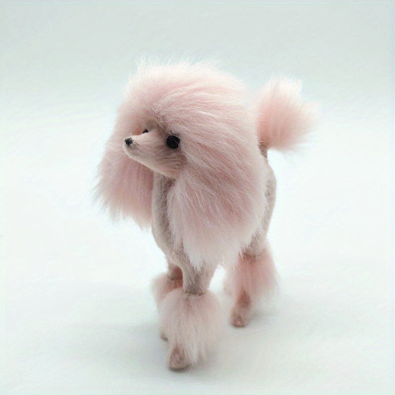 1pc Adorable Pink Poodle Plush Toy - Soft, Cuddly Polyester Material, No Batteries Required, Perfect for Party, Room, Home Decoration, Gift Idea, Collectible Item