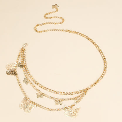 1 Ladies' Fashion Butterfly Body Chain - Body Chains for Party, Travel, Beach, and Vacation - Sexy Body Decoration Accessories with Gift Giving Idea