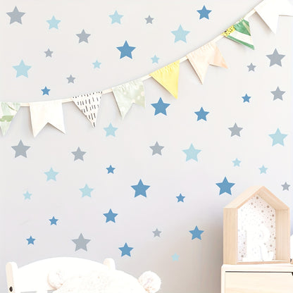 1 Set Creative Wall Sticker, Star Pattern Self-Adhesive Wall Stickers, Bedroom Entryway Living Room Porch Home Decoration Wall Stickers, Removable Stickers, Wall Decor Decals