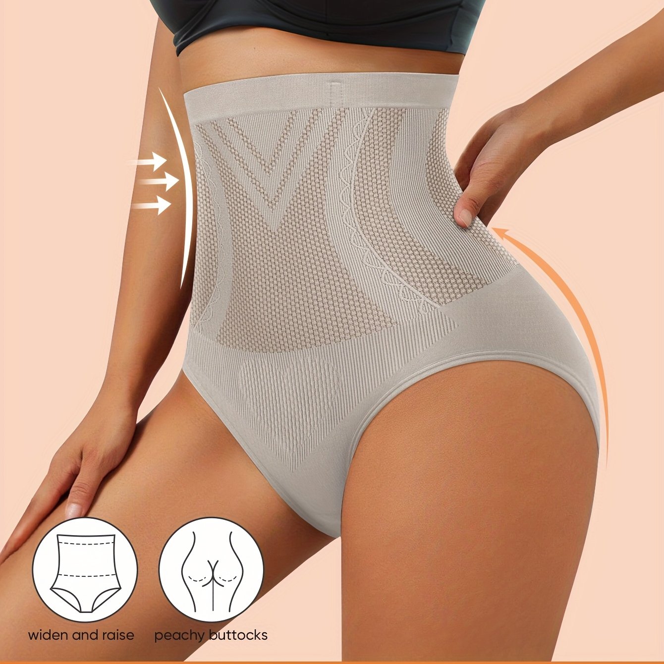 1-Pack High-Waist Tummy Control Shaping Seamless Panties, Soft Fit Women's Briefs