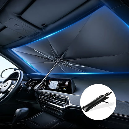 [Car Sunshade] Blackout Car Sunshade | Front Windshield Sunscreen Heat Insulation Sunshade Blocking Plate Car Interior Windshield Small Car Cover Umbrella