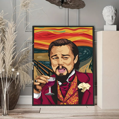[Ideal Abstract Scream Movie Poster] 1pc Canvas Poster, Modern Art, Abstract Scream Movie Star Poster, Classic Artwork Leo Canvas Painting, Funny Film Actor Picture, Ideal Gift For Bedroom Living Room Kitchen Corridor, Wall A