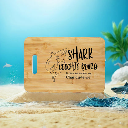 1pc, Bamboo Cutting Board, Shark Chopping Board, Laser Engraving Fun Bamboo Cutting Board, Fun Animal Bamboo Cutting Board, Kitchen And Living Room Home Decoration, Creative Gift For Family And Friends, Mother's Day Gifts